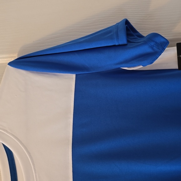 XERSION BOYS HUSKY BLUE AND WHITE SHORT SLEEVE ATHLETIC SHIRT SIZE LARGE 14/16 H - Picture 4 of 12